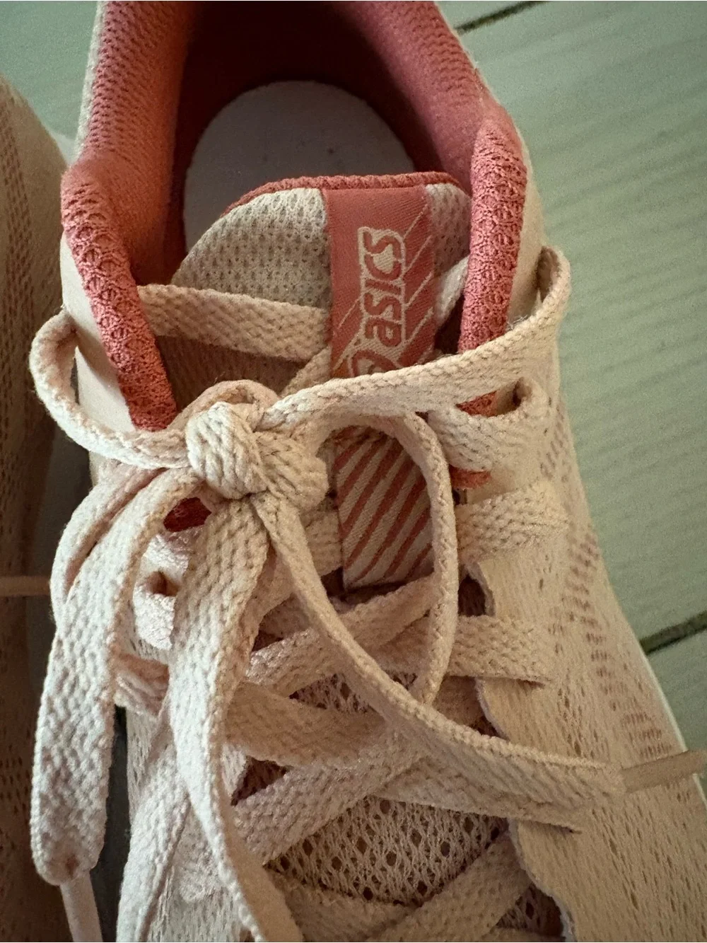 ASICS Women's Peach-Pink Knit Running Shoes